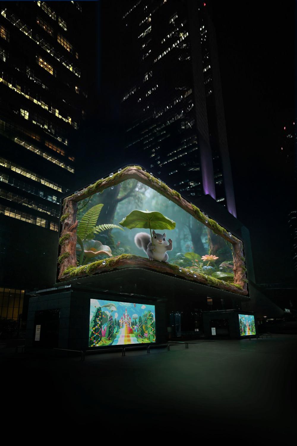 Immersive venue media wall format